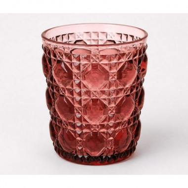 Набір 6 склянок "Ruby Geometry" 300мл, рубіново-червоний, скляні (22601)