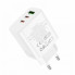 Сетевое зарядное устройство адаптер HOCO C126A Pure 1USB/2Type-C, 40W, поддержка быстрой зарядки PD/QC/FCP/AFC (18701)