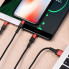 Кабель HOCO X26 Xpress one pull three charging cable iP+Micro+Type-C Black+Red (6957531080282) (14801)