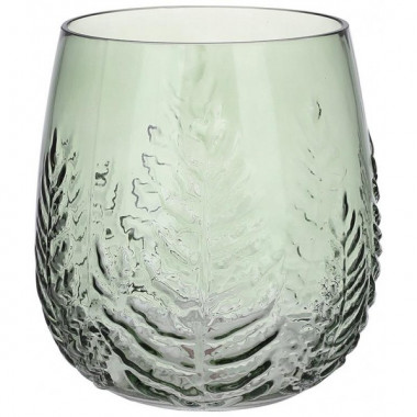 Ваза скляна Ancient Glass «Leaf» Ø16х19см, зелене скло (5801)