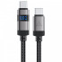 Кабель ACEFAST C15-03 USB-C to USB-C zinc alloy digital display braided charging data cable Black (6974316283720) (16311)
