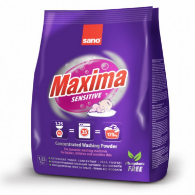 Стиральный порошок Sano Maxima Sensitive 1.25 кг (7290000295336) (7321)