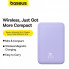 Зовнішній акумулятор Baseus Magnetic Mini Wireless Fast Charge Power Bank 5000mAh 20W Nebula Purple (P10022107513-00) (521)