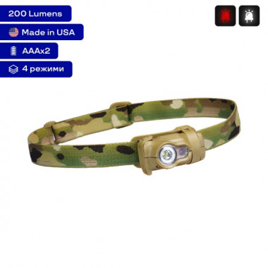 Фонарь налобный Princeton Tec Byte Multicam 200lm (12621)