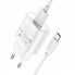 Мережевий зарядний пристрій з кабелем HOCO C109A Fighter single port QC3.0 charger set(Type-C) White (6931474784834) (14621)
