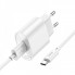 Мережевий зарядний пристрій з кабелем HOCO C109A Fighter single port QC3.0 charger set(Type-C) White (6931474784834) (14621)