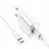 Мережевий зарядний пристрій з кабелем HOCO C109A Fighter single port QC3.0 charger set(Type-C) White (6931474784834) (14621)