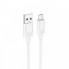 Кабель HOCO X122 Benefit silicone charging data cable Micro White (6942007662215) (21231)