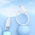 Кабель HOCO X122 Benefit silicone charging data cable Micro White (6942007662215) (21231)