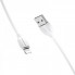 Кабель BOROFONE BX19 USB to iP 2.4A, 1m, PVC, TPE connectors, White (6931474701763) (19731)