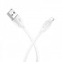Кабель BOROFONE BX19 USB to iP 2.4A, 1m, PVC, TPE connectors, White (6931474701763) (19731)