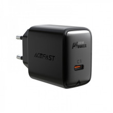 Мережевий зарядний пристрій ACEFAST A1 PD20W single USB-C charger Black (6974316280033) (14831)