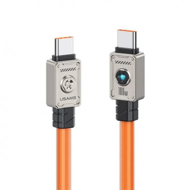 Кабель Usams US-SJ684 Type-C TO Type-C 100W 1.2m orange (SJ684USB04) (14931)