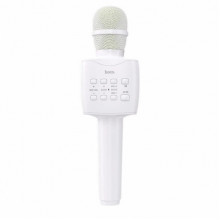 Микрофон с караоке, Bluetooth, AUX, 1200 мАч, HOCO BK5 Cantando, Белый (20931)