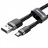 Кабель Baseus cafule Cable USB For Micro 2.4A 0.5M Gray+Black (CAMKLF-AG1) (15041)