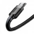 Кабель Baseus cafule Cable USB For Micro 2.4A 0.5M Gray+Black (CAMKLF-AG1) (15041)