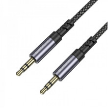 Аудіокабель BOROFONE BL24 3.5mm male to 3.5mm male, nylon braid, 1m, Metal Grey (6941991118968) (15241)