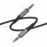 Аудіокабель BOROFONE BL24 3.5mm male to 3.5mm male, nylon braid, 1m, Metal Grey (6941991118968) (15241)