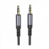 Аудіокабель BOROFONE BL24 3.5mm male to 3.5mm male, nylon braid, 1m, Metal Grey (6941991118968) (15241)