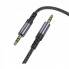 Аудіокабель BOROFONE BL24 3.5mm male to 3.5mm male, nylon braid, 1m, Metal Grey (6941991118968) (15241)