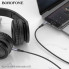 Аудіокабель BOROFONE BL24 3.5mm male to 3.5mm male, nylon braid, 1m, Metal Grey (6941991118968) (15241)