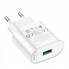 Мережевий зарядний пристрій HOCO C109A Fighter single port QC3.0 charger 18W White (6931474784810) (19841)