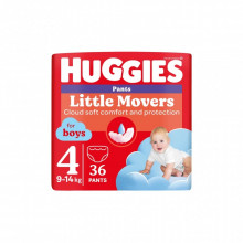 Подгузники Huggies Little Movers/Pants 4 Jumbo 9-14 кг для мальчиков 36 шт (5029053564265) (7351)
