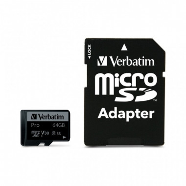 Карта памяти Verbatim 64GB microSDXC class 10 UHS-III PRO (47042) (18651)