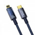 Кабель Baseus Explorer Series Auto Power-Off Fast Charging Data Cable Type-C to IP 20W 2m Blue (CATS000103) (14751)