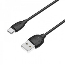 Кабель BOROFONE BX19 USB to Type-C 3A, 1m, PVC, TPE connectors, Black (6931474701794) (19751)