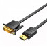 Кабель Vention DP to DVI Cable 2M Black (HAFBH) (HAFBH) (14851)