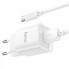 Мережевий зарядний пристрій з кабелем HOCO C145A Charm single port QC3.0 charger set(Type-C) White (6942007630238) (19851)