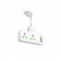 Мережевий подовжувач HOCO  AC11A Voyage 2-position expansion socket(1C3A) (8.5 cm) White (6942007607063) (18951)