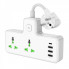 Мережевий подовжувач HOCO  AC11A Voyage 2-position expansion socket(1C3A) (8.5 cm) White (6942007607063) (18951)