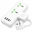 Мережевий подовжувач HOCO  AC11A Voyage 2-position expansion socket(1C3A) (8.5 cm) White (6942007607063) (18951)