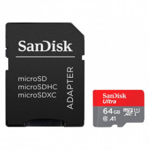 Карта памяти SanDisk 64GB microSD Class 10 A1 R-140 (SDSQUAB-064G-GN6IA) (11361)
