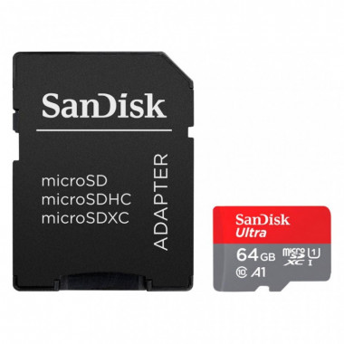 Карта памяти SanDisk 64GB microSD Class 10 A1 R-140 (SDSQUAB-064G-GN6IA) (11361)