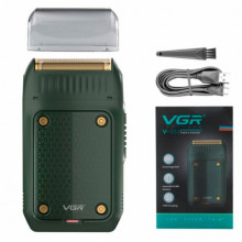 Акумуляторная электробритва шейвер VGR V-353 триммер для бороды Зелёный (14361)