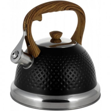 Чайник Kamille Whistling Kettle Black 2.7л з нержавіюча сталь зі свистком (1561)