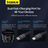 Автомобільний зарядний пристрій Baseus Enjoyment Pro Car Charger C+Retractable C & iP Cable 60W Cluster Black (C00057802111-00) (8561)