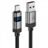 Кабель ACEFAST C15-04 USB-A to USB-C zinc alloy digital display braided charging data cable Black (6974316283737) (19761)