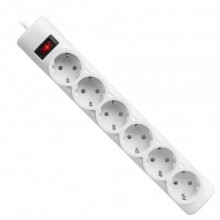 Сетевой фильтр питания Defender 153, 3 m, 6 роз, white (99490) (15861)