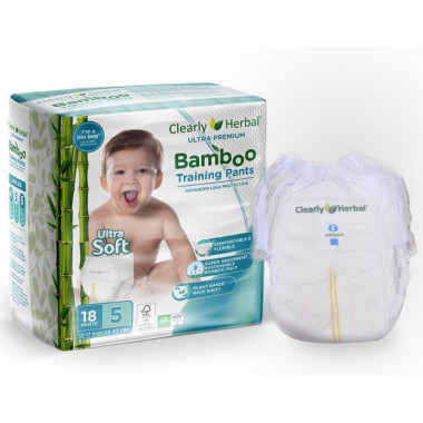 Подгузники Clearly Herbal Bamboo, розмір 5 (12-17 кг), 18 шт. (1125) (22861)