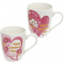 Кружка "Happy Valentine's" 350мл зі стразами (3861)