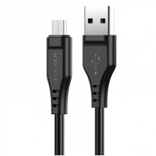 Кабель ACEFAST C3-09 USB to Micro 2,4A, 1.2m, TPE, TPE connectors, Black (6974316280880) (14961)