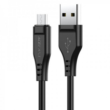 Кабель ACEFAST C3-09 USB to Micro 2,4A, 1.2m, TPE, TPE connectors, Black (6974316280880) (14961)