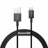 Кабель Baseus Superior Series Fast Charging Data Cable USB to Micro 2A 2m Black (CAMYS-A01) (15071)
