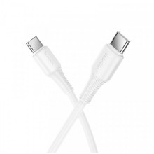 Кабель HOCO X120 Beneficio 60W charging data cable C to C White (6942007658935) (20171)