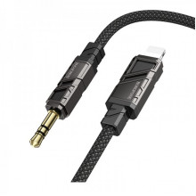 Аудіокабель BOROFONE BL22 iP to 3.5mm male, nylon braid, 1m, Black (6941991117749) (15271)