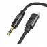 Аудіокабель BOROFONE BL22 iP to 3.5mm male, nylon braid, 1m, Black (6941991117749) (15271)